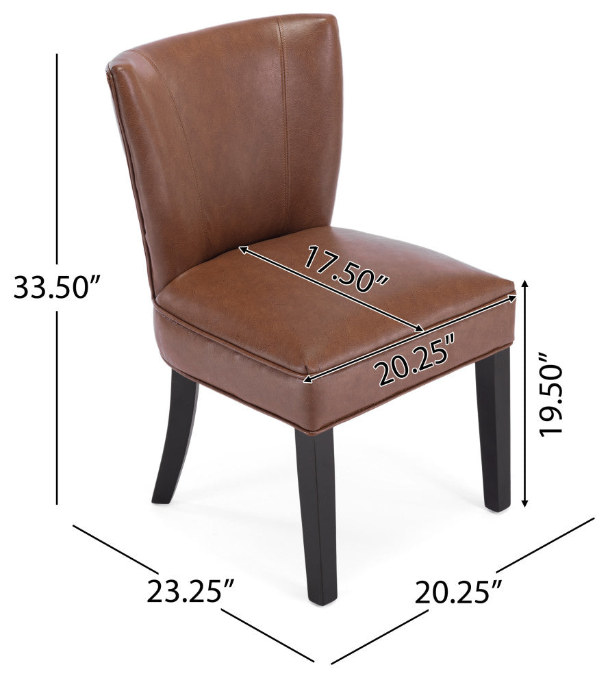 Edenbrook Faux Leather Upholstered Dining Chairs, Set of 2