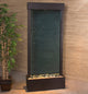 Harmony River Center Mount Water Fountain, Blue Glass, Antique Bronze, Lit Hood