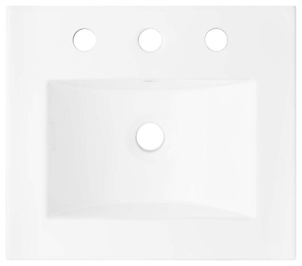 Chaucer 18" Bathroom Vanity - White White