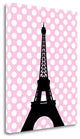 "Eiffel Tower Polka Dots" By Tamara Robinson, Giclee on Gallery Wrap Canvas