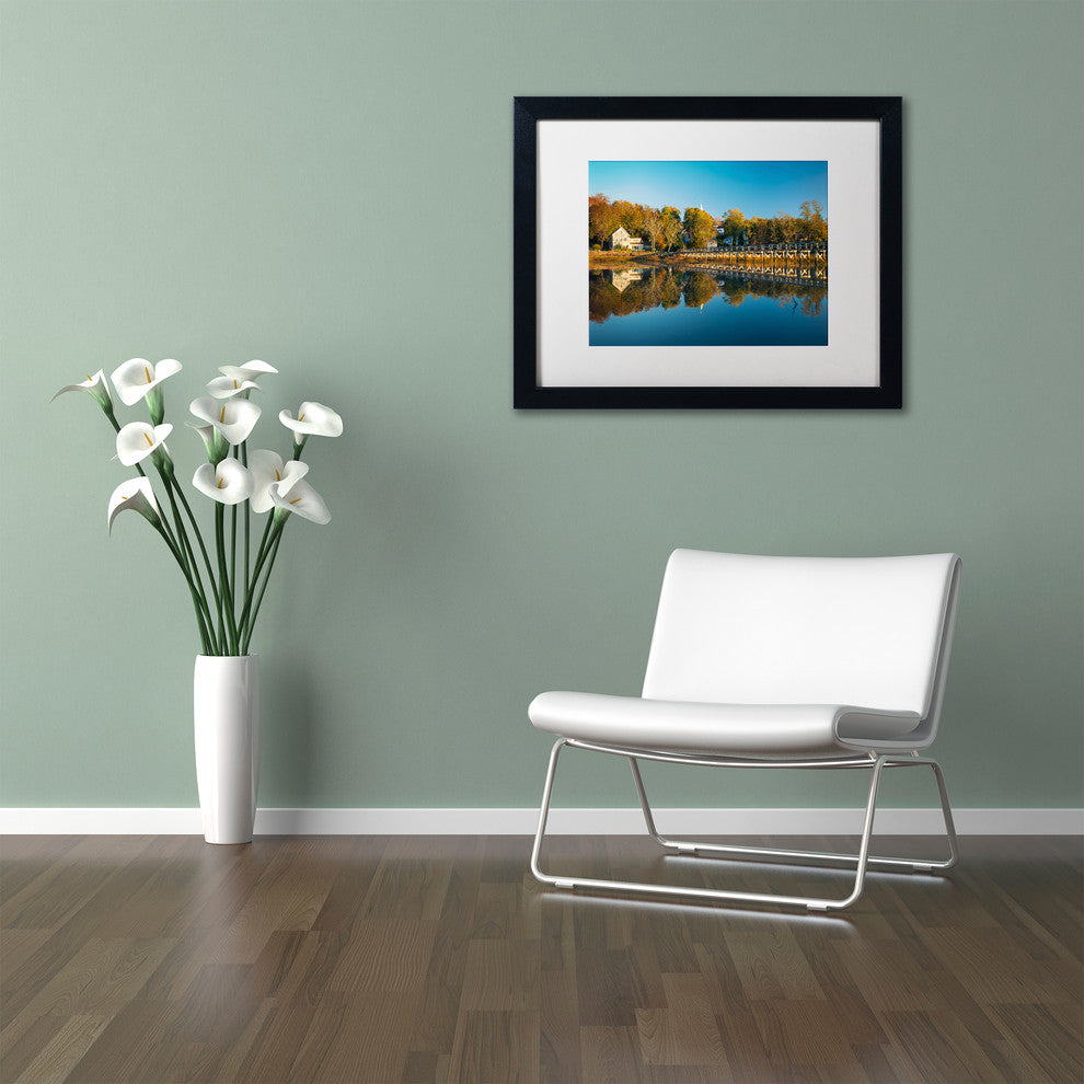Blanchette Photography 'Wellfleet Mirror', Black Frame, White Matte, 14"x11"