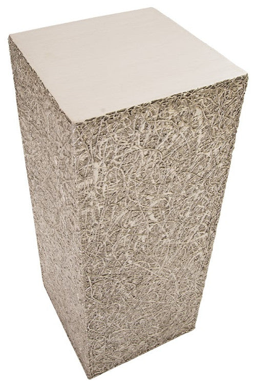 String Theory Pedestal, Silver Leaf, Medium