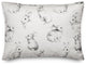 Sketched Bunny Pattern 14x20 Lumbar Pillow
