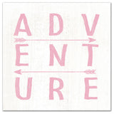 Adventure Arrows Pink 12x12 Canvas Wall Art