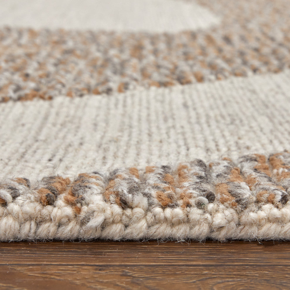 Middleton Modern Abstract, Brown/Tan/Ivory, 5'x8' Area Rug