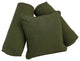 Solid Microsuede Throw Pillows with Inserts, Set of 3, Aqua Blue, Hunter Green