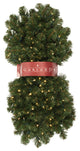 Vickerman C164709Led 9'X12" Christmas Garland, Warm White Wide Angle Lights