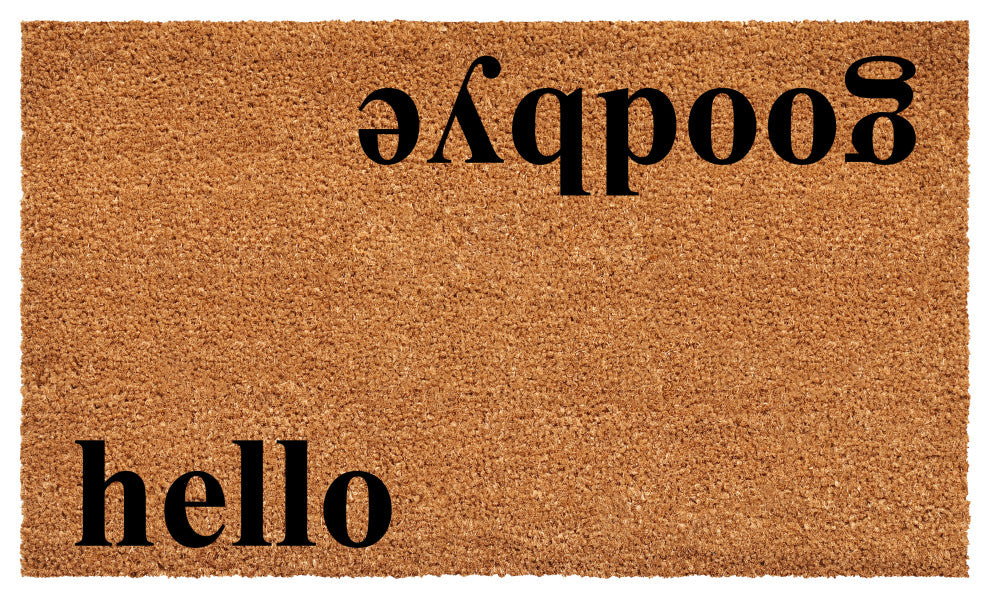 Calloway Mills Bookman Hello Goodbye Doormat, 24" X 36"