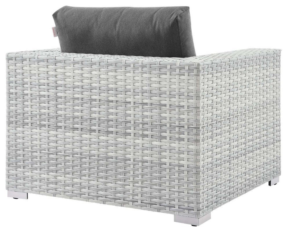 Convene Outdoor Patio Armchair Light Gray Charcoal