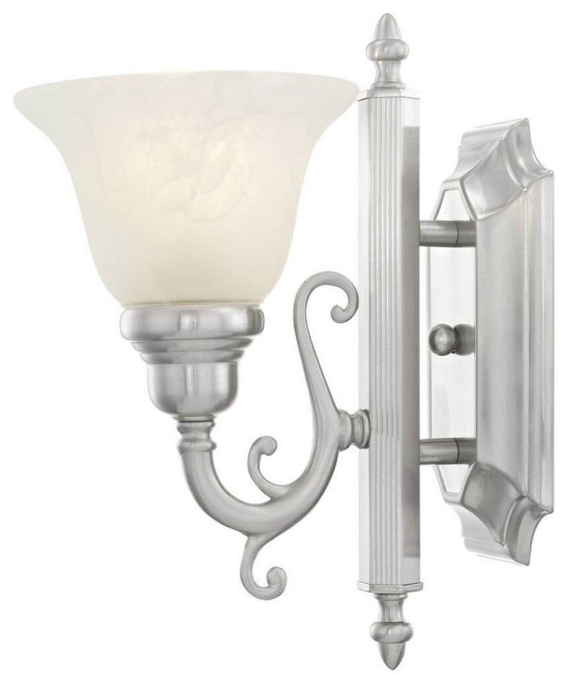 Livex French Regency 1 Light 6" Bath Lighting, Brushed Nickel