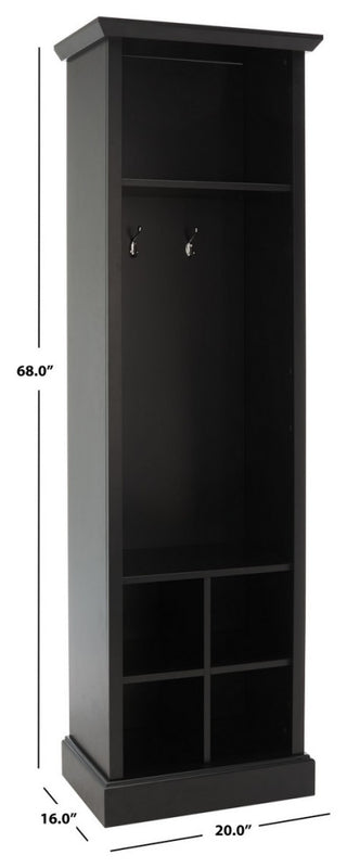 Safavieh Surrey 6 Shelf 2 Hook Hall Tree, Black