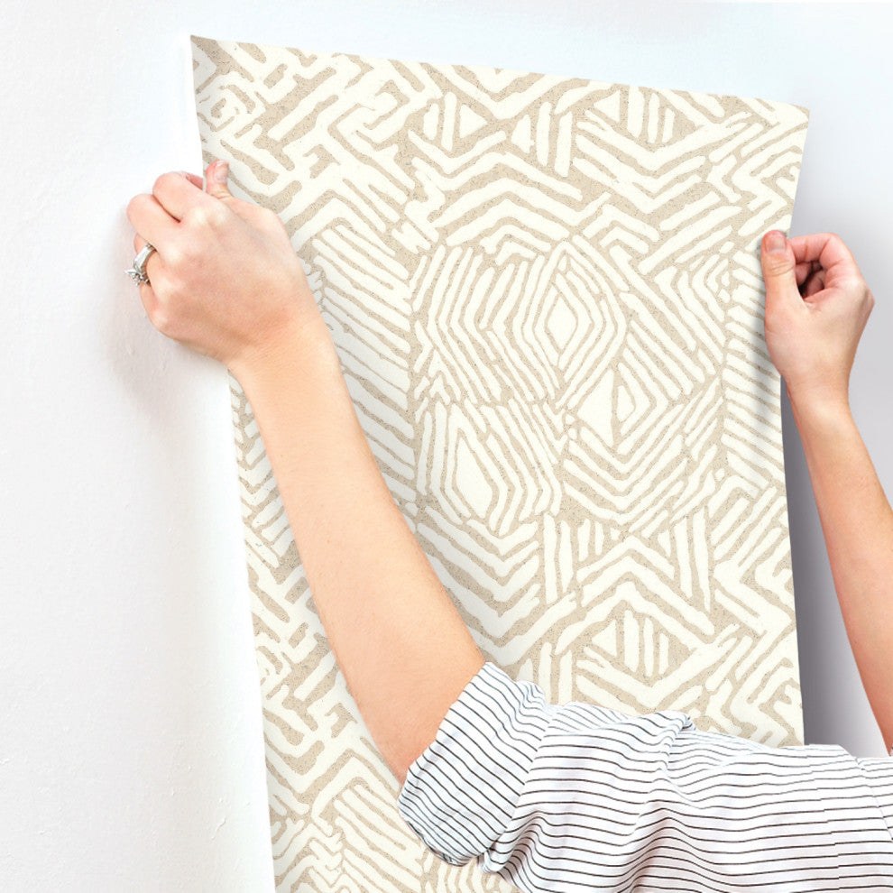 Neutral Tribal Print Wallpaper