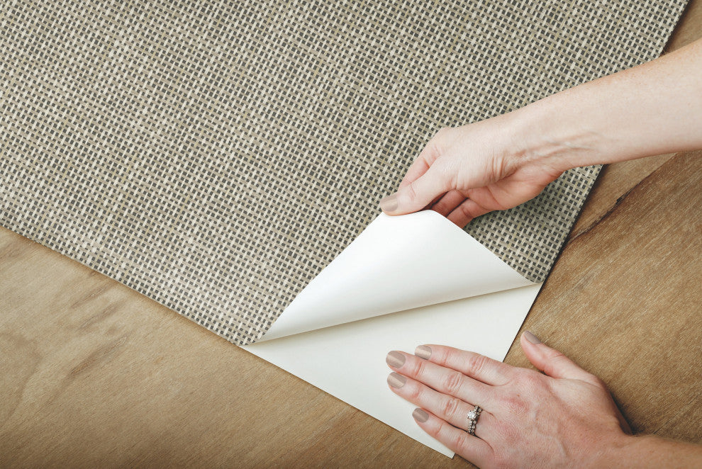 Reed Basket Brown Peel and Stick Wallpaper