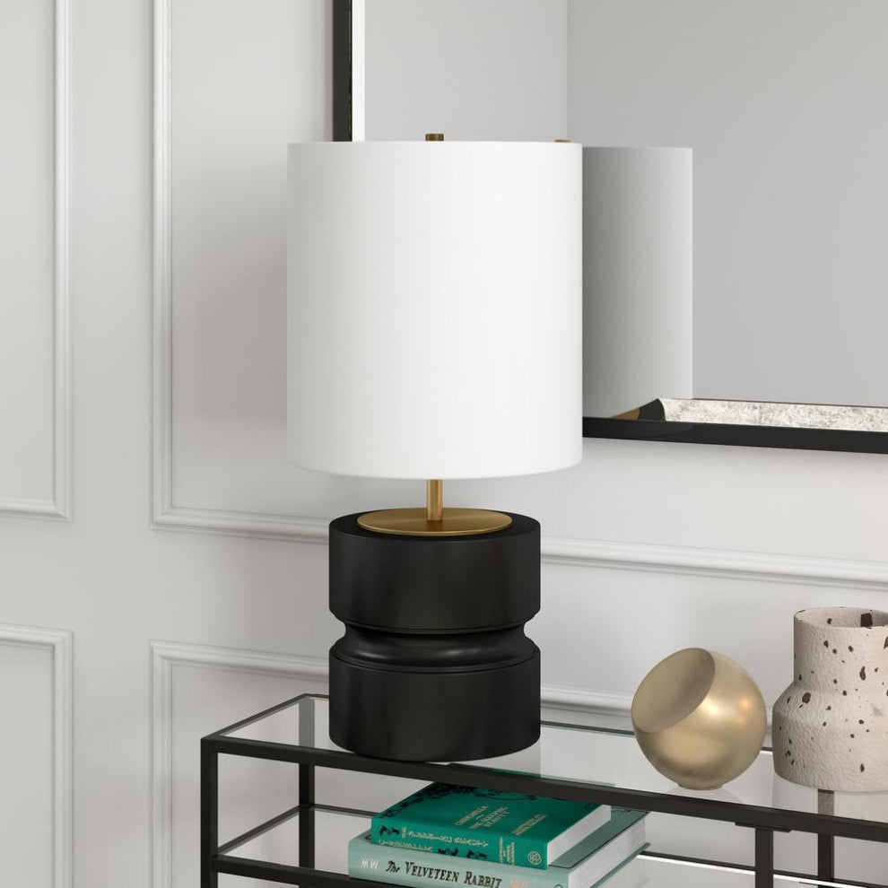 Henn&Hart 27" Black/Gold Table Lamp