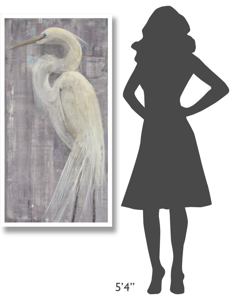 "Coastal Egret II Legs" Digital Paper Print by Albena Hristova, 26"x50"
