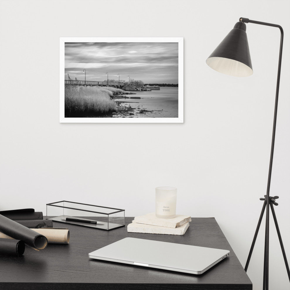 Historic New Castle 2 Coastal Landscape Framed Photo Paper Wall Art Prints, White, 12" X 18"
