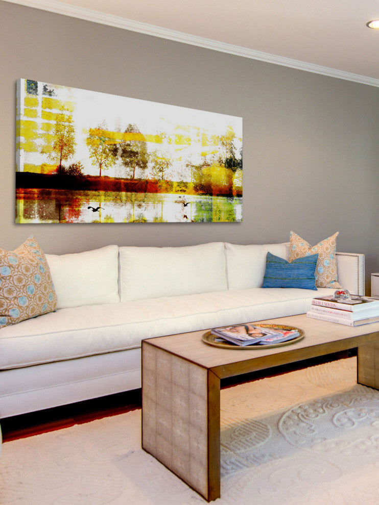 "Biscarrosse Lake" Fine Art Canvas Print, 60"x30"