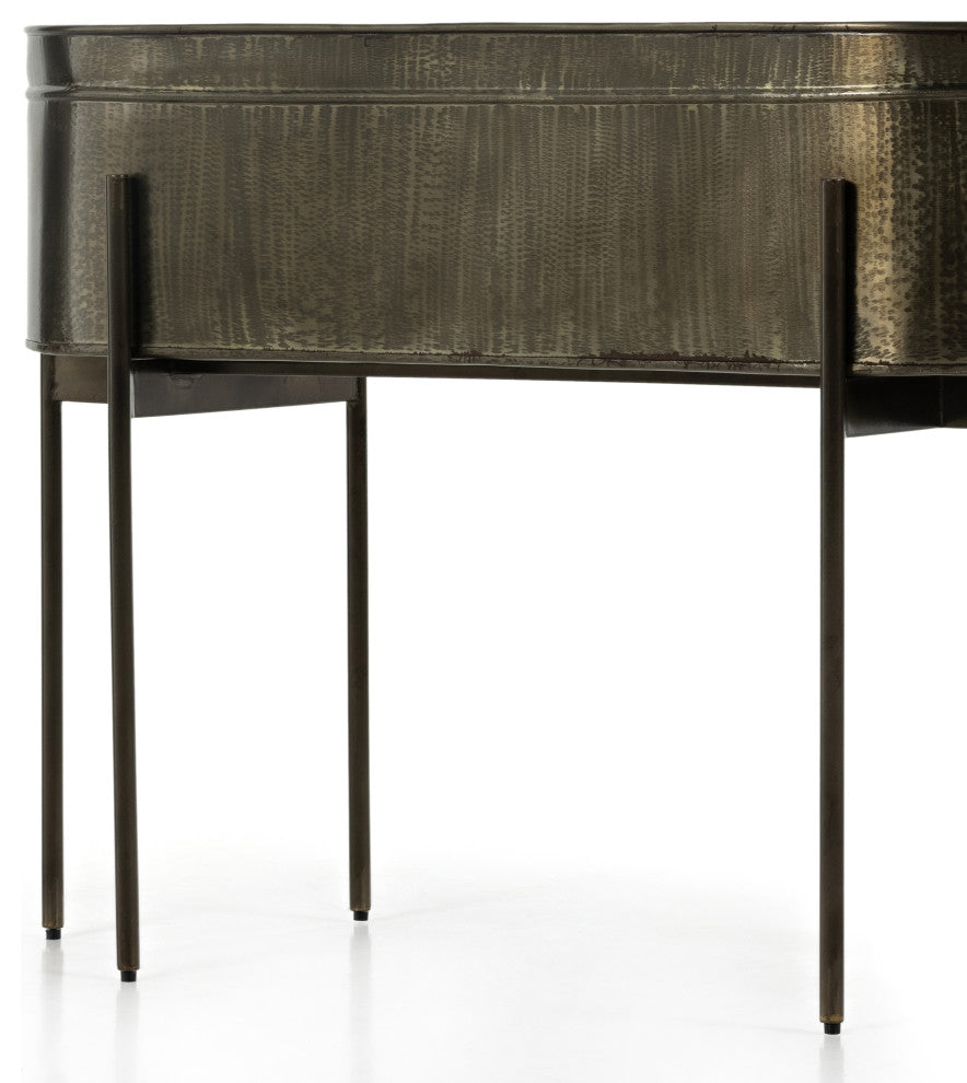 Jed Large Planter-Weathered Brass