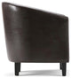 Austin 30 Inch Wide Contemporary Tub Chair In Brown Faux Leather