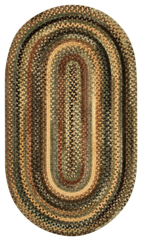 Capel Eaton Green 0442_200 Braided Rugs - 24" X 8' Runner Runner