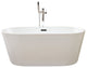 Freestanding Acrylic Bathtub, White/Matte Black, 59"