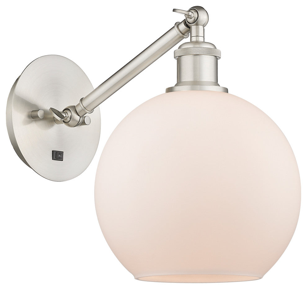 Innovations 317-1W-SN-G121-8-LED 1 Light Sconce, Brushed Satin Nickel