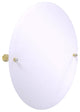 Carolina Crystal Frameless Oval Tilt Mirror with Beveled Edge, Satin Brass