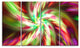 Exotic Multi Color Flower Petal Dance, Floral Canvas Print, 48"x28", 4 Panels