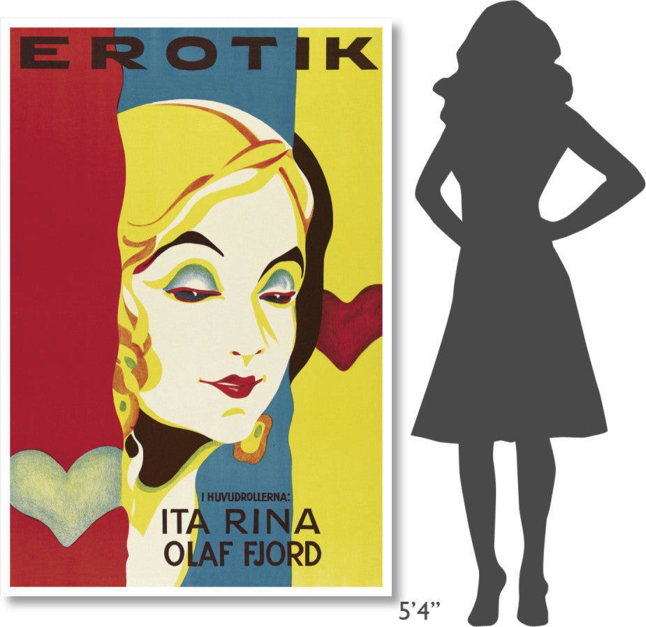 "Vintage Film Posters: Seduction "Erotik" Paper Print, 42"x62"
