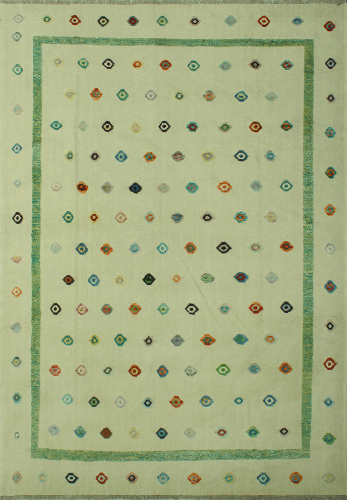 High-Low Kilim Kasra Beige Rug