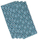 Water Mosaic, Geometric Print Napkin, Set of 4, Teal