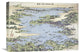 "Map of Shiogama and Matsushima In Oshu" Artwork, 22" x 15"