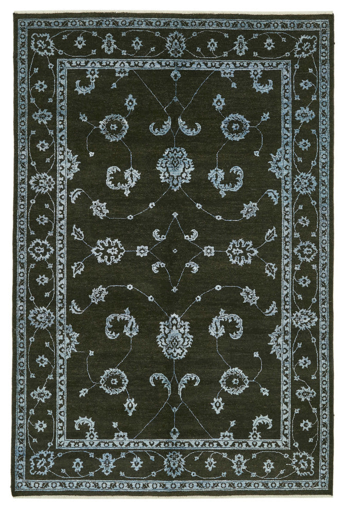 Rug N Carpet - Handwoven Oriental 6' 2'' x 9' 4'' Wool Oushak Area Rug