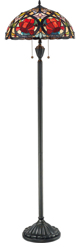 Quoizel 2 Light Larissa Tiffany Floor Lamp in Vintage Bronze - TF879F