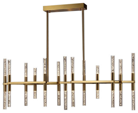 Safavieh Couture Evaria Acrylic Tube Chandelier, Gold