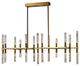 Safavieh Couture Evaria Acrylic Tube Chandelier, Gold
