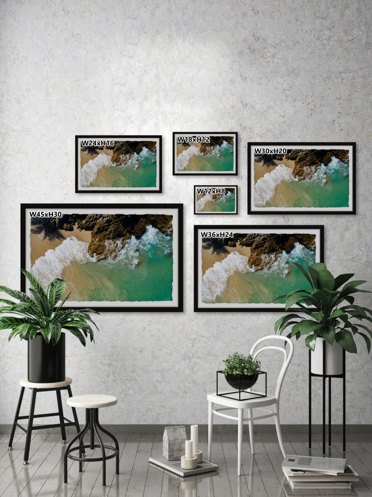"Dance With the Waves" Framed Painting Print, 30x20