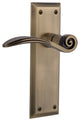 New York Plate With Swan Lever, Antique Brass, Privacy, Non-Handed