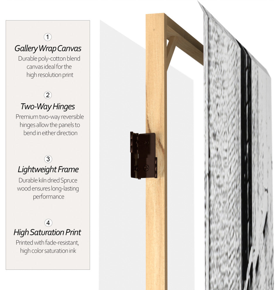 6' Tall Double Sided Scenes of Venice Canvas Room Divider