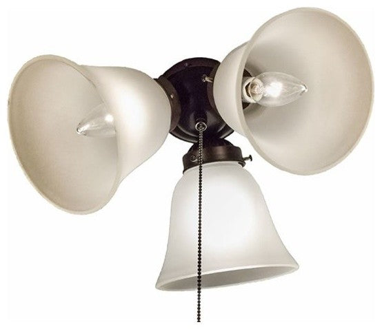 Basic Max 3-Light Ceiling Fan/Light Kit With Wattage Limiter, Oil Rubbed Bronze