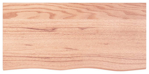 vidaXL Bathroom Countertop Live Edge Vanity Top Light Brown Treated Solid Wood