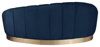 Shelly Velvet Upholstered Chaise, Navy