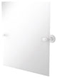 Frameless Rectangular Beveled Edge Tilt Mirror, Matte White