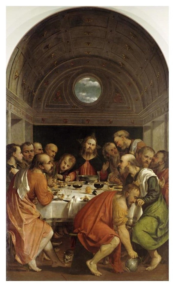 "Last Supper" Digital Paper Print by Romanino, 15"x24"
