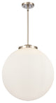 Beacon Pendant, Brushed Satin Nickel, Matte White, Matte White