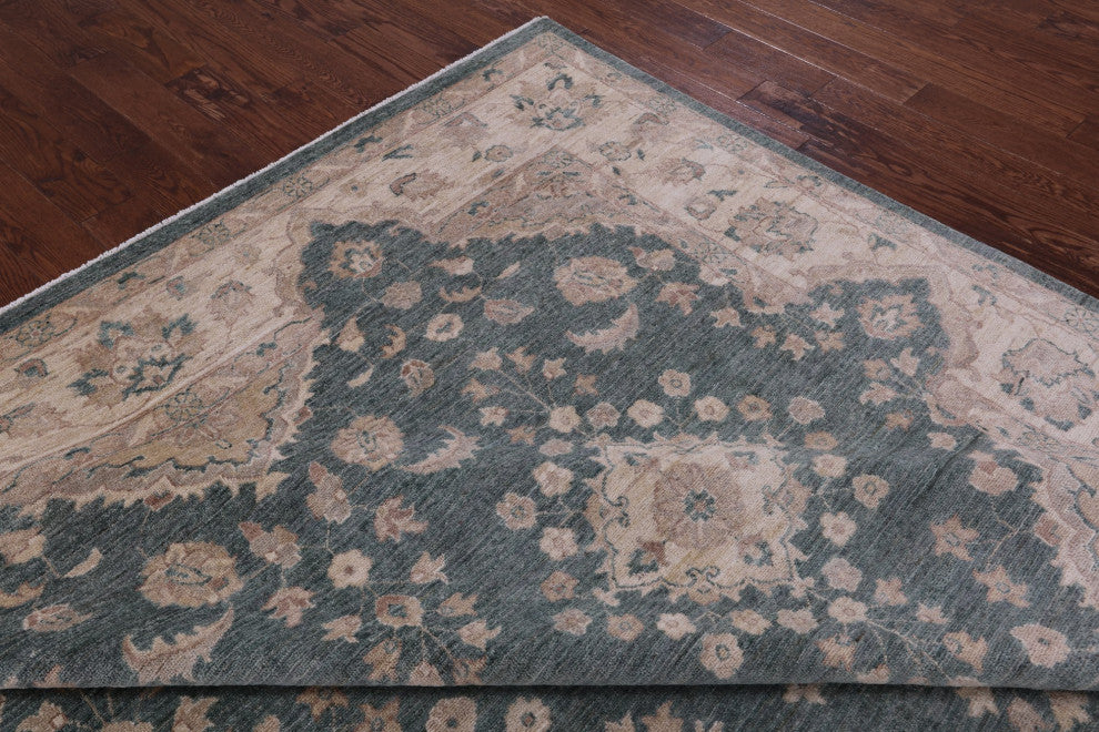 Handmade Peshawar Wool Rug 8' 10" X 11' 5" Q11383