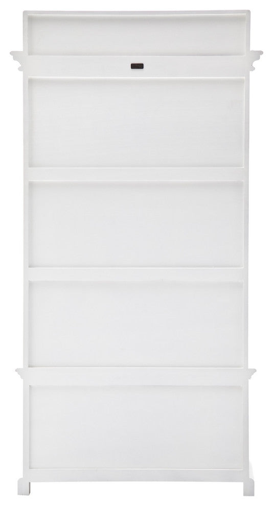 Classic White Hall Tree Coat Rack With Drawers