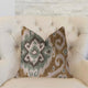 Ambrosia Yellow and Beige Luxury Throw Pillow, 12"x20"