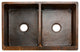 KA50DB33229 33'' Copper Kitchen Apron Double Basin Sink