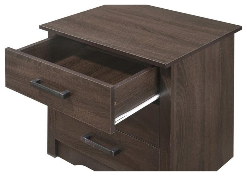Glory Furniture Hudson 3 Drawer RTA Nightstand in Wenge
